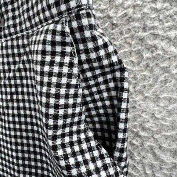 Alfred Dunner Women Pants 18 Black White Gingham High Rise Pull On Elastic Waist - Picture 3 of 10